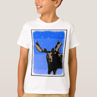 Moose in Winter  - Original Wildlife Art T-Shirt