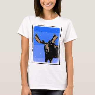 Moose in Winter  - Original Wildlife Art T-Shirt
