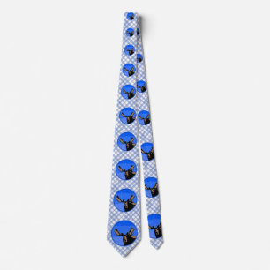 Moose in Winter  - Original Wildlife Art Tie
