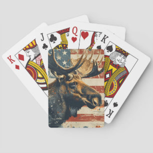 Moose Independence day Playing Cards