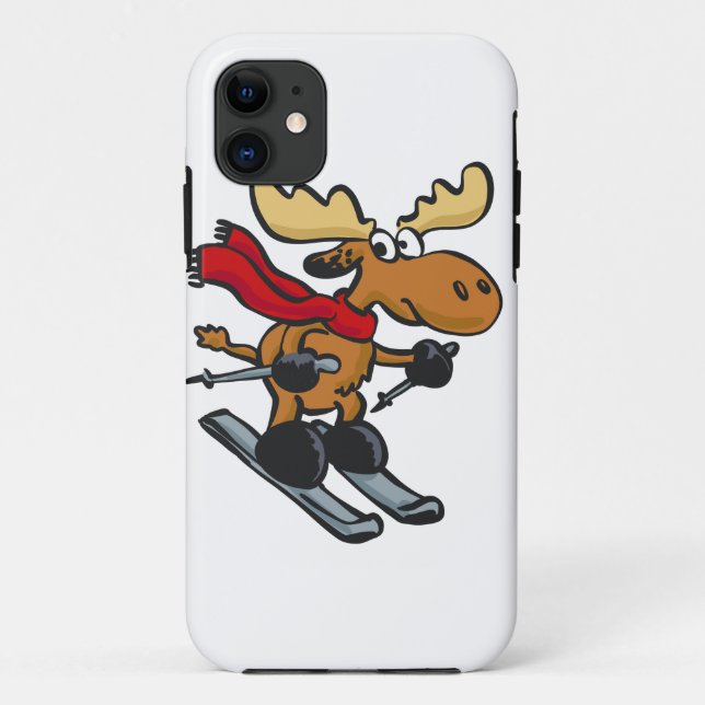 Moose is skating at winter | choose back colour Case-Mate iPhone case (Back)