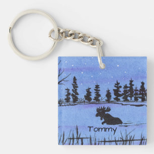 Moose Key Ring