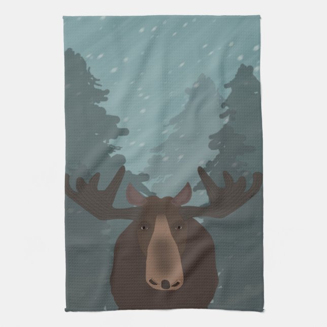 Moose Kitchen Towel (Vertical)