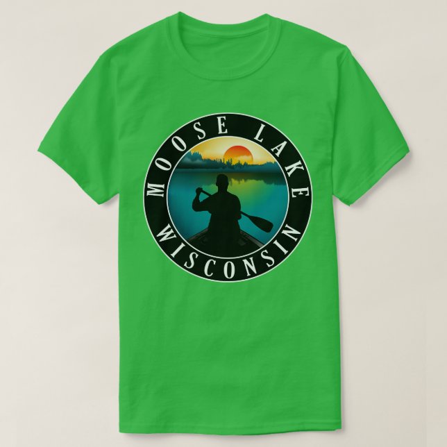 Moose Lake Wisconsin Canoeing 2 T-Shirt (Design Front)