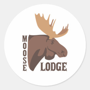 Moose Lodge Classic Round Sticker