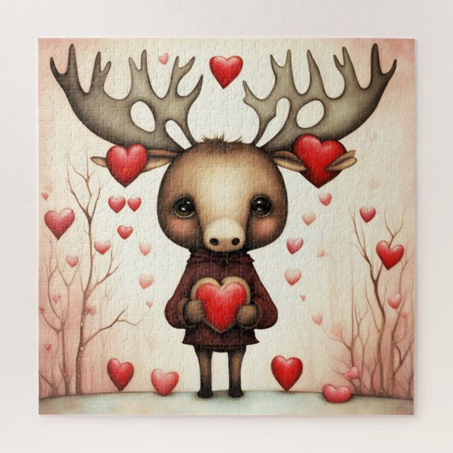 Moose Love 3 Jigsaw Puzzle (Vertical)