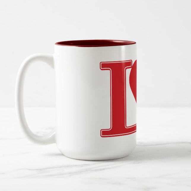 Moose Love Two-Tone Coffee Mug (Left)