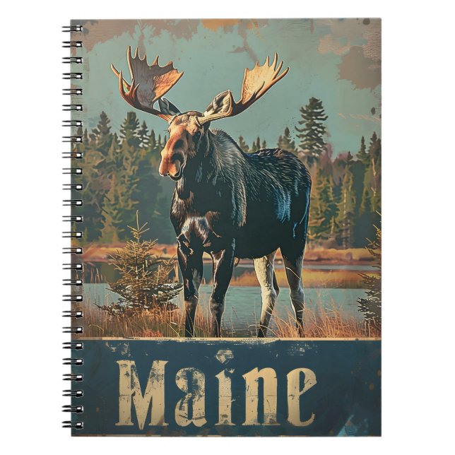 Moose Maine Vintage Notebook (Front)
