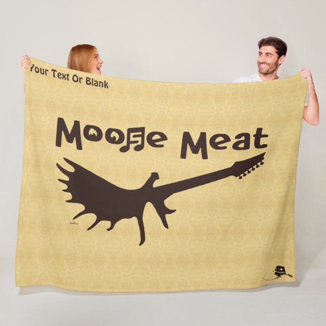 Moose Meat Rock Band Fleece Blanket (In Situ)