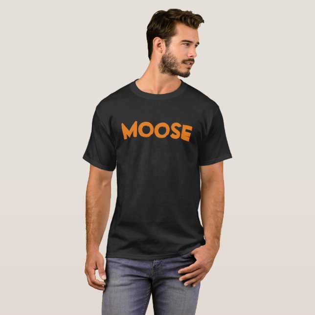 Moose Men's Basic Dark T-Shirt (Front Full)