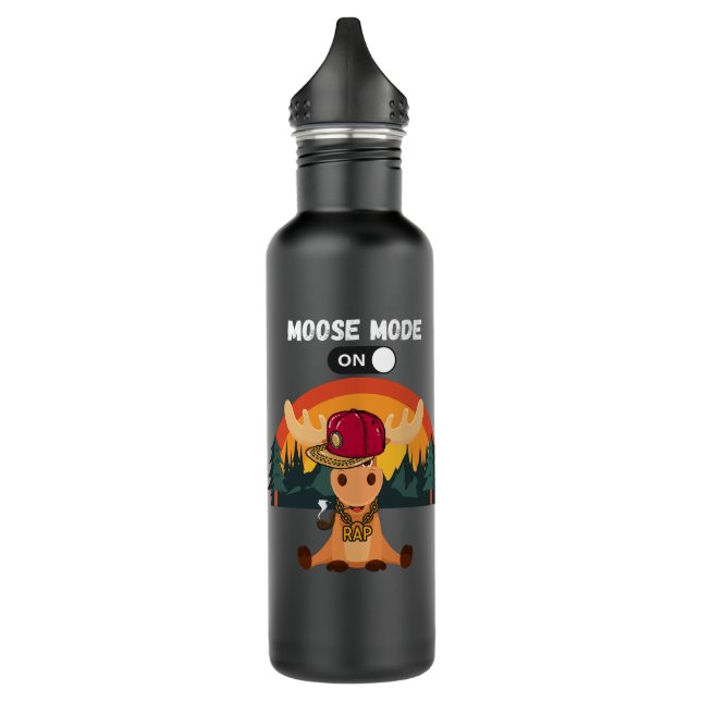 Moose Mode On 710 Ml Water Bottle (Left)