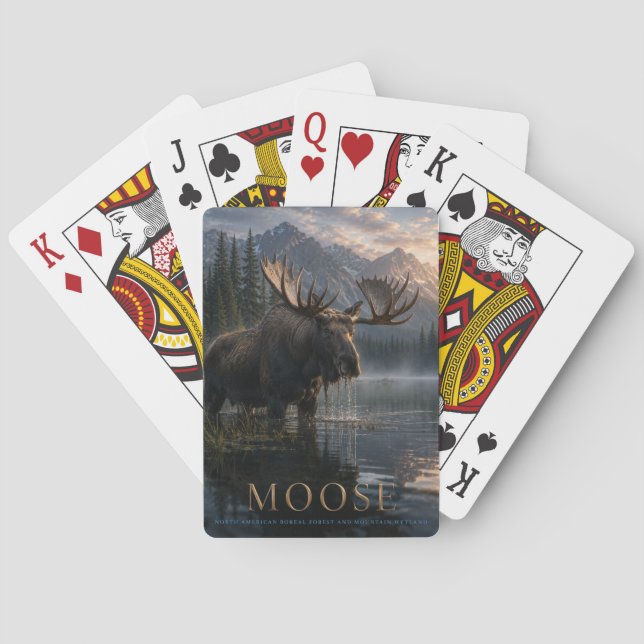 Moose Mountain Lake ANIMALS Poker Playing Cards (Back)