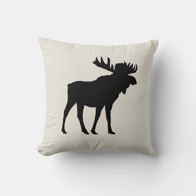 Moose Mountain Wilderness Throw Pillow (Front)