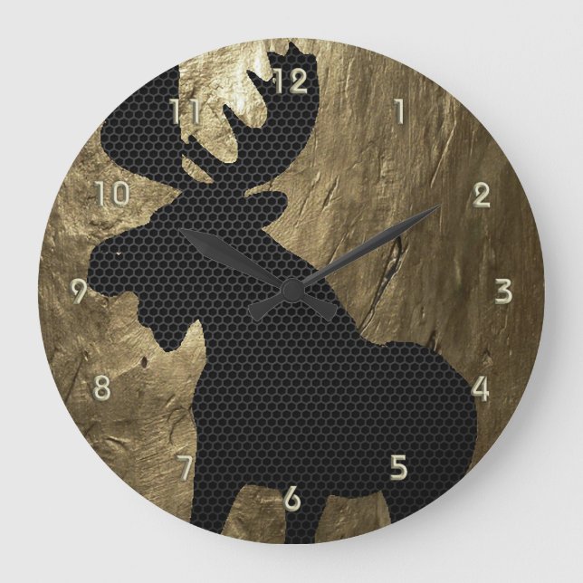 Moose on Gold Clock 1 (Front)