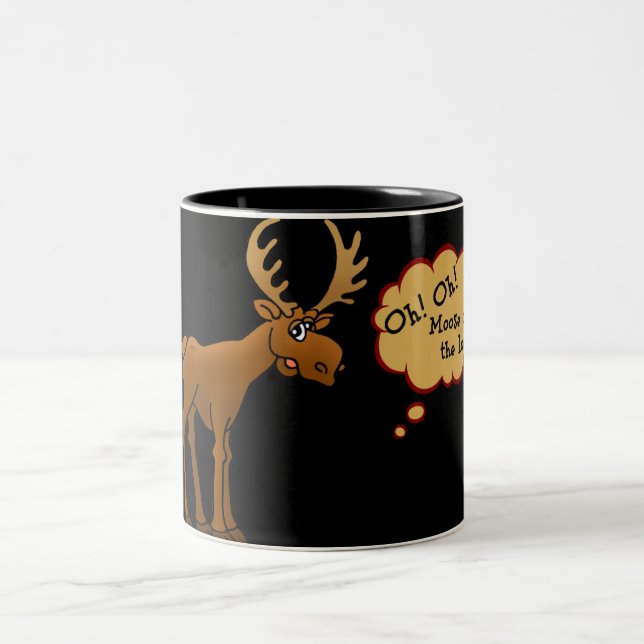 Moose on the Loose Two-Tone Coffee Mug (Center)