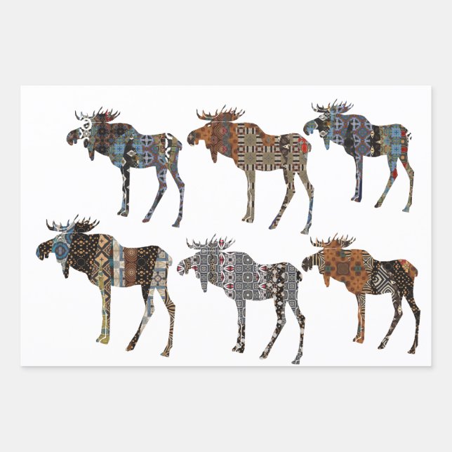 Moose On The loose   Wrapping Paper Sheet (Front)
