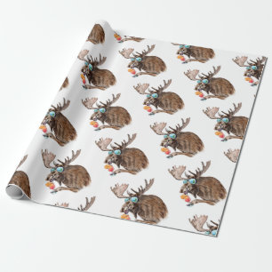 Moose on Vacation Wrapping Paper