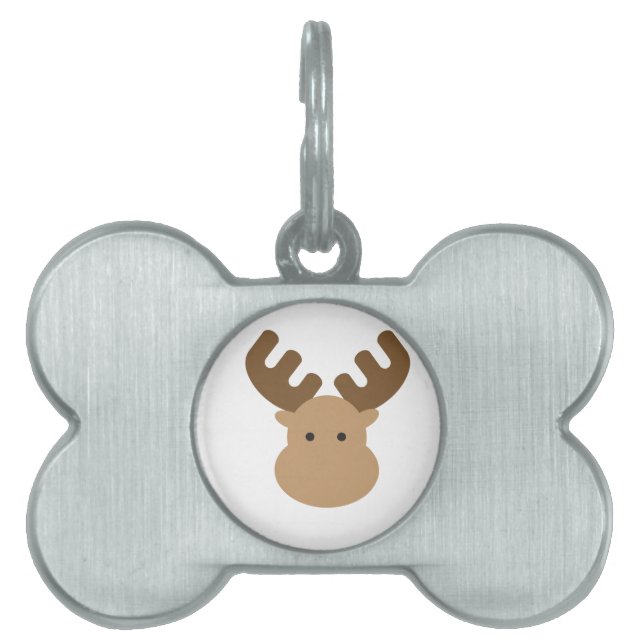 Moose Pet Name Tag (Front)