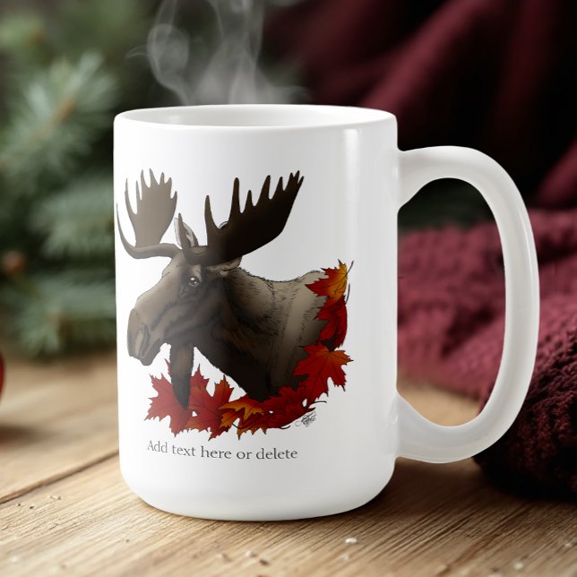 Moose Red Maple Leaves  Coffee Mug (Creator Uploaded)