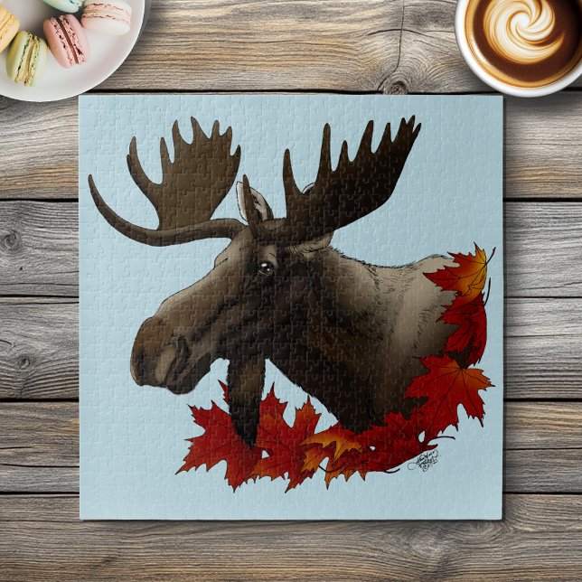 Moose Red Maple Leaves  Jigsaw Puzzle (Creator Uploaded)
