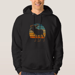 Moose Retro Vintage 80s Style Canada Animal Hoodie
