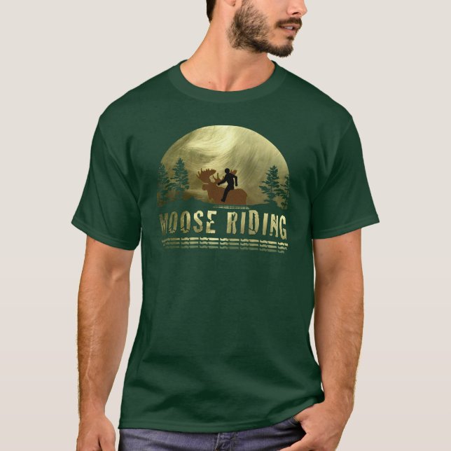 Moose Riding T-Shirt (Front)
