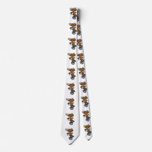 Moose riding unicycle   choose background colour tie
