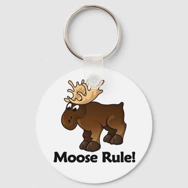 Moose Rule! Key Ring (Front)
