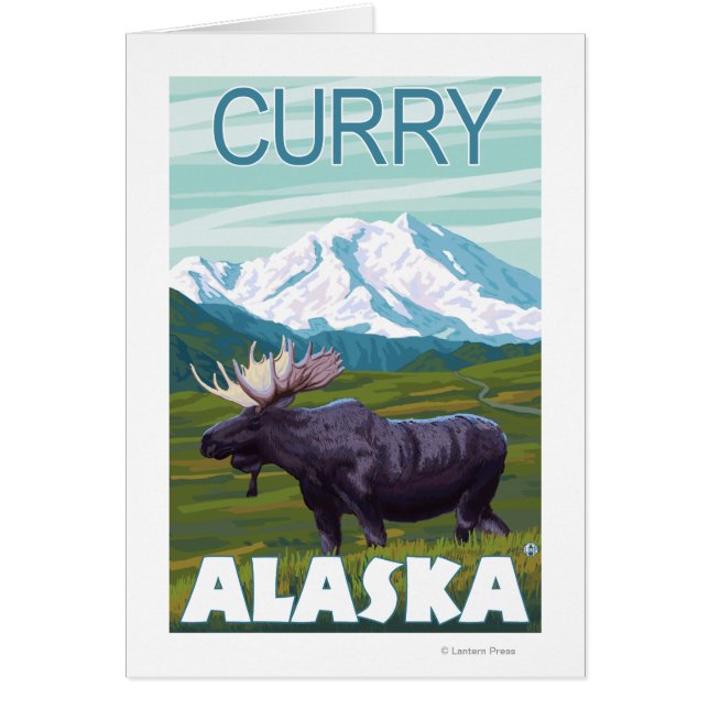 Moose Scene - Curry, Alaska (Front)