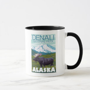 Moose Scene - Denali National Park, Alaska Mug