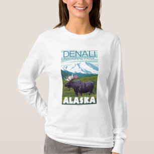 Moose Scene - Denali National Park, Alaska T-Shirt