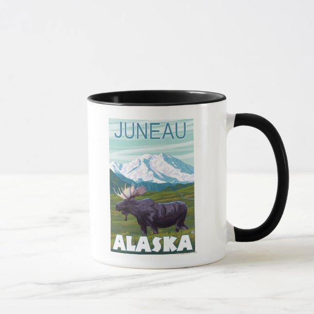 Moose Scene - Juneau, Alaska Mug (Right)