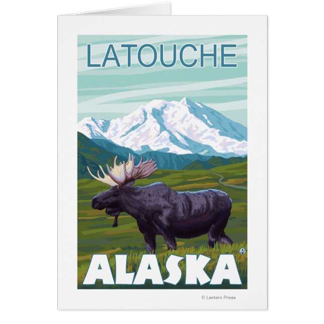 Moose Scene - Latouche, Alaska (Front)