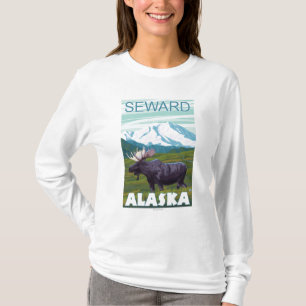 Moose Scene - Seward, Alaska T-Shirt