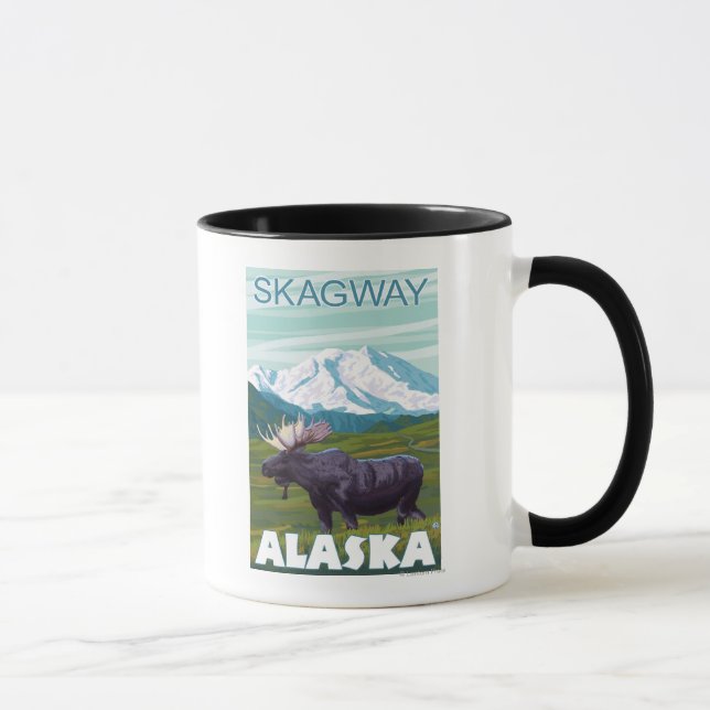 Moose Scene - Skagway, Alaska Mug (Right)