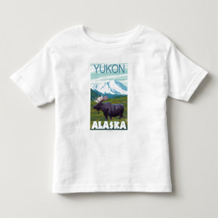 Moose Scene - Yukon, Alaska Toddler T-Shirt
