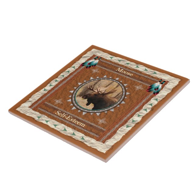 Moose  -Self-Esteem- Ceramic Tile (Side)