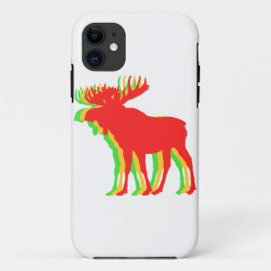 Moose  shadow colors - Choose background color iPhone 11 Case