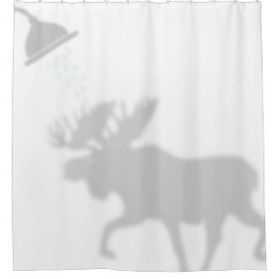Moose Shadow Silhouette Shadow Buddies Shower Shower Curtain