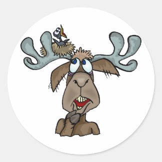 Moose Shirts and Gifts 65 Classic Round Sticker