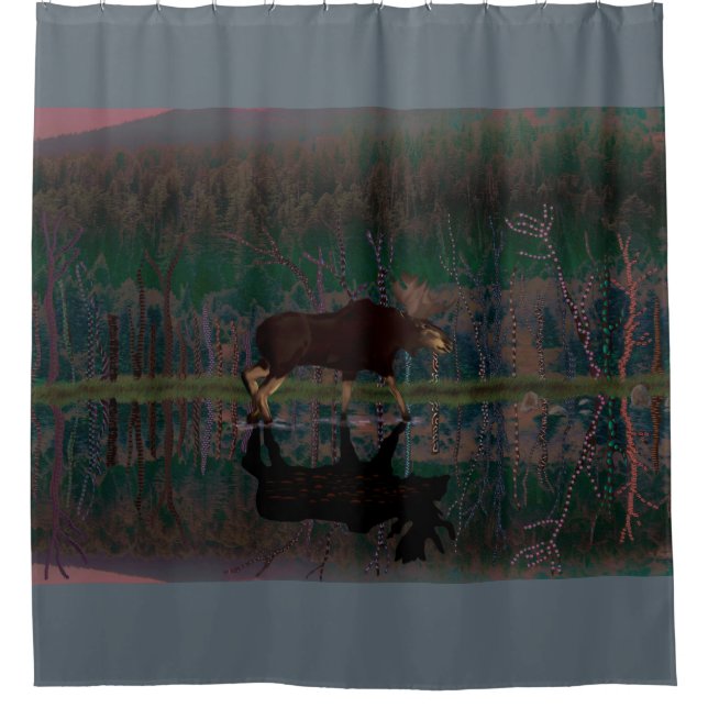 Moose Shower Curtain (Front)