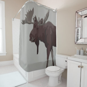 Moose Shower Curtain Canada Moose Bath Decor
