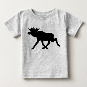 Moose Silhouette Baby T-Shirt