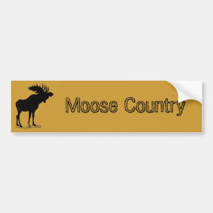 Moose Silhouette Bumper Sticker