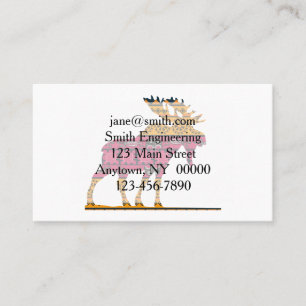 Moose silhouette color business card
