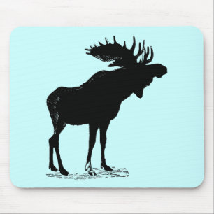 Moose Silhouette Mouse Mat