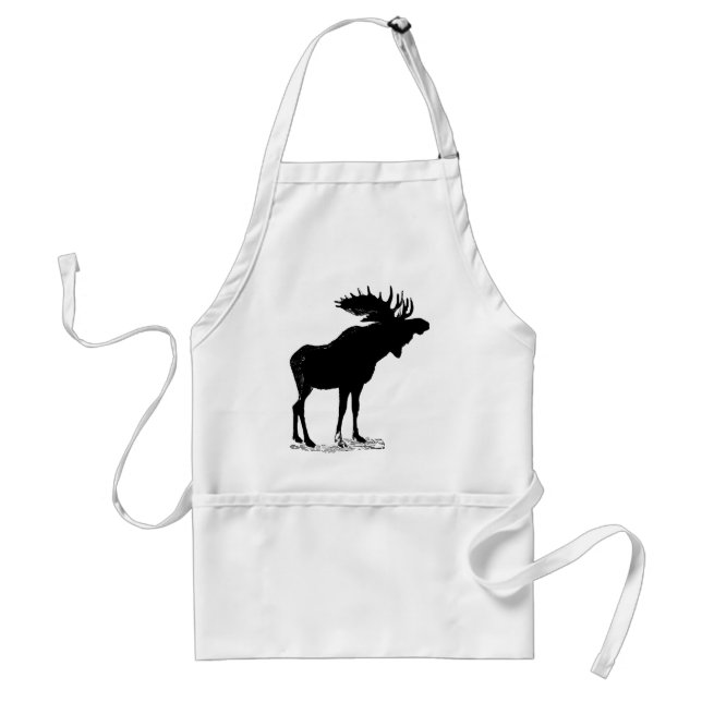 Moose Silhouette Standard Apron (Front)
