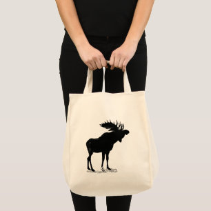 Moose Silhouette Tote Bag