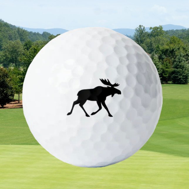 Moose Silhouette Wildlife Animal Golf Balls (Creator Uploaded)