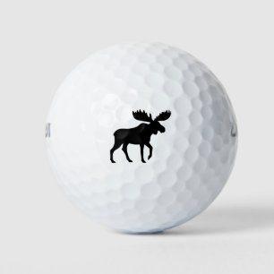 Moose Silhouette   Wildlife Wild Animal Golf Balls
